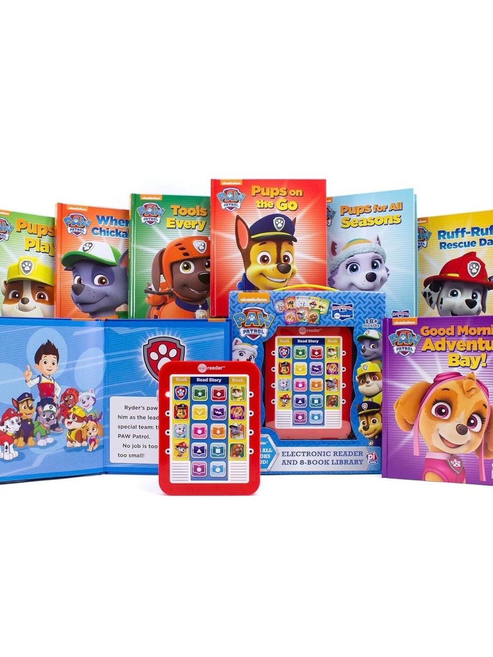 Nickelodeon Paw Patrol Me Reader Electronic Reader + 8 Sound Book Library - Picture 3 of 5